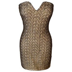 Bebe Strapless Chocolate Dress